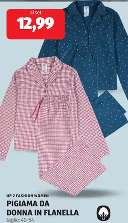 ALDI Up 2 fashion women pigiama da donna in flanella offerta