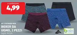ALDI Up 2 fashion men boxer da uomo, 2 pezzi offerta
