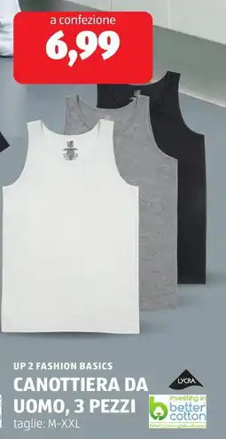 ALDI Up 2 fashion basics canottiera da uomo, 3 pezzi offerta