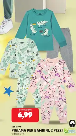ALDI Lily & dan pigiama per bambini, 2 pezzi offerta