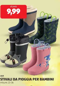ALDI L&D Stivali da pioggia per bambini offerta
