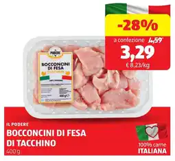 ALDI Il podere bocconcini di fesa tacchino offerta