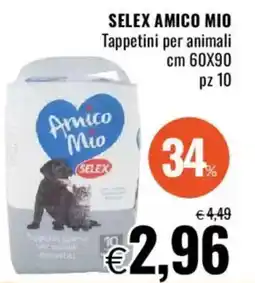 Famila SELEX AMICO MIO Tappetini per animali cm 60X90 pz 10 offerta