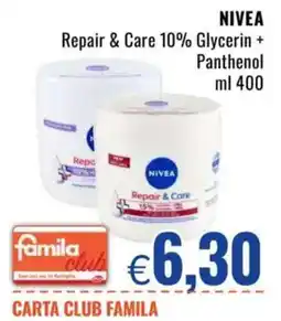 Famila NIVEA Repair & Care 10% Glycerin + Panthenol offerta