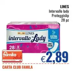 Famila LINES Intervallo lady Proteggislip 28 pz offerta