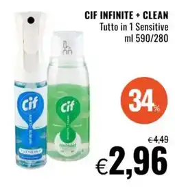 Famila Cif infinite + clean11 Tutto in 1 Sensitive offerta