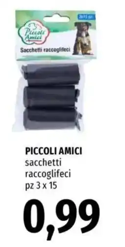 Famila PICCOLI sacchetti raccoglifeci pz 3 x 15 offerta