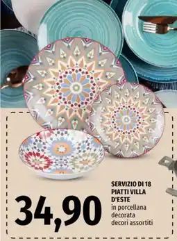 Famila Servizio di 18 piatti villa d'este offerta