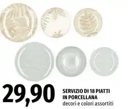 Famila Servizio di 18 piatti in porcellana offerta