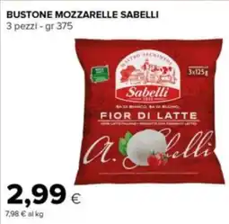Tigre Amico Bustone mozzarelle SABELLI 3 pezzi offerta