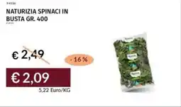 Prezzemolo e Vitale Naturizia spinaci in busta offerta