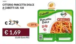 Prezzemolo e Vitale Citterio pancetta dolce a cubetti offerta