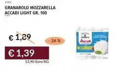 Prezzemolo e Vitale Granarolo mozzarella accadi light offerta