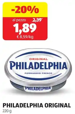 ALDI PHILADELPHIA ORIGINAL offerta