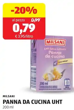 ALDI MILSANI Panna da cucina uht offerta
