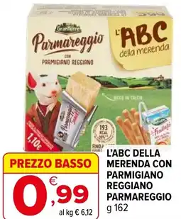 Iperal L'abc della merenda con parmigiano reggiano PARMAREGGIO offerta