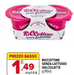 Iperal Riccottine senza lattosio VALCOLATTE offerta