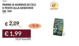 Prezzemolo e Vitale Parma is hummus di ceci e pesto alla genovese offerta