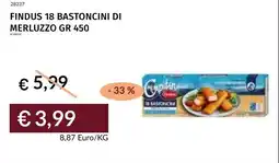 Prezzemolo e Vitale Findus 18 bastoncini di merluzzo offerta