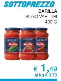 Coop BARILLA SUGO VARI TIPI offerta