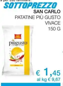 Coop SAN CARLO PATATINE PIÙ GUSTO VIVACE 150 G offerta