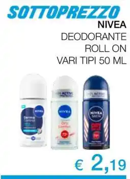 Coop NIVEA DEODORANTE ROLL ON offerta