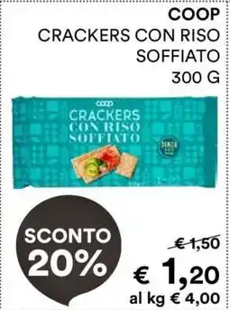 Coop COOP CRACKERS CON RISO SOFFIATO 300 G offerta