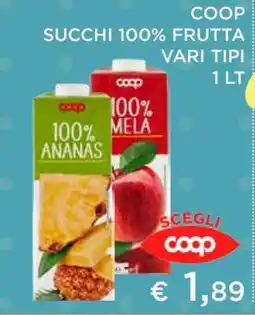 Coop COOP SUCCHI 100% FRUTTA offerta