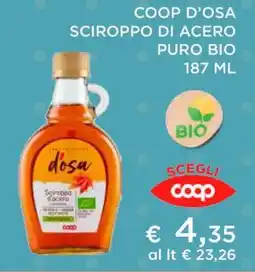 Coop COOP D’OSA SCIROPPO DI ACERO PURO BIO offerta