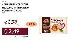 Prezzemolo e Vitale Galbusera colcuore frollino integrale 6 porzioni offerta