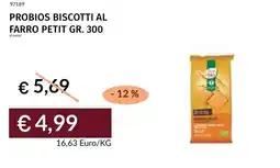 Prezzemolo e Vitale Probios biscotti al farro petit offerta