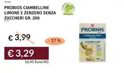 Prezzemolo e Vitale Probios ciambelline limone e zenzero senza zuccheri offerta