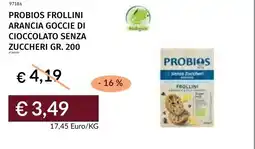 Prezzemolo e Vitale Probios frollini arancia goccie di cioccolato senza zuccheri offerta