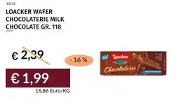 Prezzemolo e Vitale Loacker wafer chocolaterie milk chocolate offerta