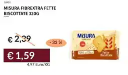 Prezzemolo e Vitale Misura fibrextra fette biscottate offerta
