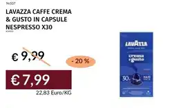 Prezzemolo e Vitale Lavazza caffe crema & gusto in capsule nespresso x30 offerta