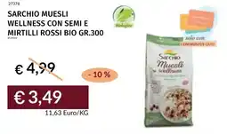 Prezzemolo e Vitale Sarchio muesli wellness con semi e mirtilli rossi bio offerta