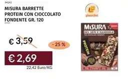 Prezzemolo e Vitale Misura barrette protein con cioccolato fondente offerta