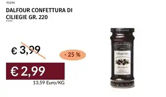 Prezzemolo e Vitale Dalfour confettura di ciliegie offerta