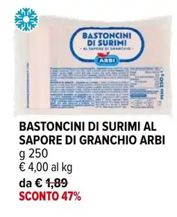 Iperal Bastoncini di surimi al sapore di granchio ARBI offerta