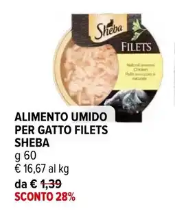 Iperal Alimento umido per gatto filets SHEBA offerta