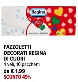Iperal Fazzoletti decorati REGINA DI CUORI offerta