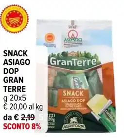 Iperal Snack asiago dop GRAN TERRE offerta