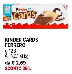 Iperal Kinder cards FERRERO offerta