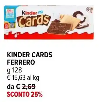 Iperal Kinder cards FERRERO offerta