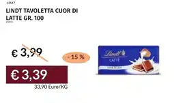 Prezzemolo e Vitale Lindt tavoletta cuor di latte offerta