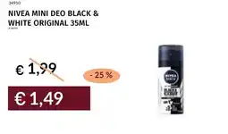 Prezzemolo e Vitale Nivea mini deo black & white original offerta