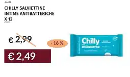 Prezzemolo e Vitale Chilly salviettine intime antibatteriche x 12 offerta