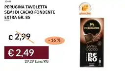 Prezzemolo e Vitale Perugina tavoletta semi di cacao fondente extra offerta
