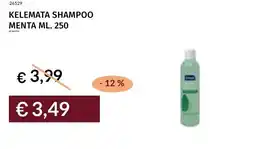 Prezzemolo e Vitale Kelemata shampoo menta offerta